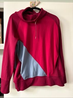Marmot Magenta & Light Blue Colorblock Pullover Hoodie
